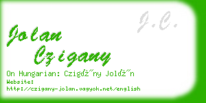 jolan czigany business card